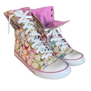 Coach Bonney Multicolor High-Top Sneakers Y2K
